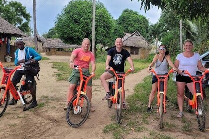 Diani Beach Village Tour on a Bike with Hotel Pickup