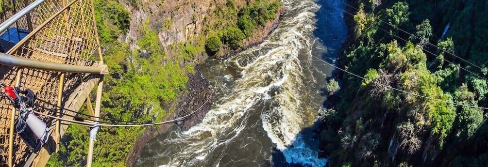 From Victoria Falls: Zip Line from the Victoria Falls Bridge