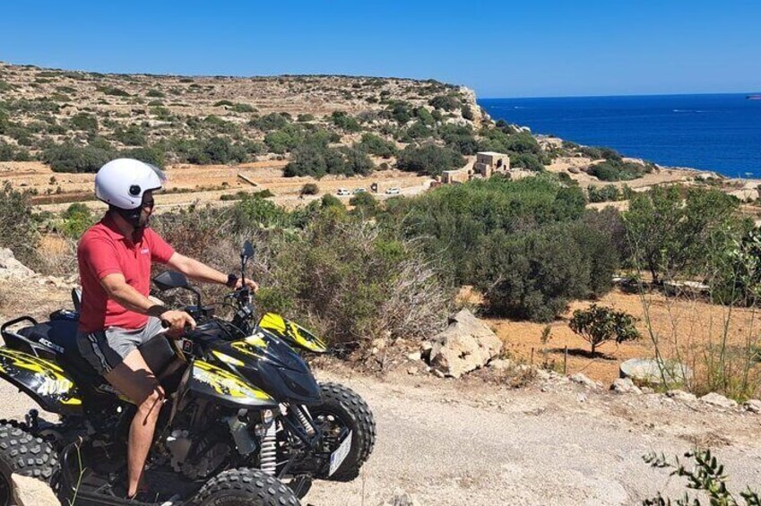 North Malta Quad Bike Tour with Land or Sea Views and Swimming