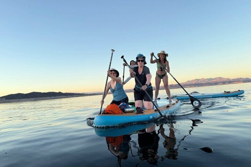 Sunset paddle board session