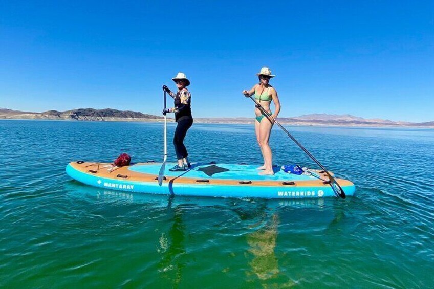 Lake Mead giant paddle board activity near Las Vegas