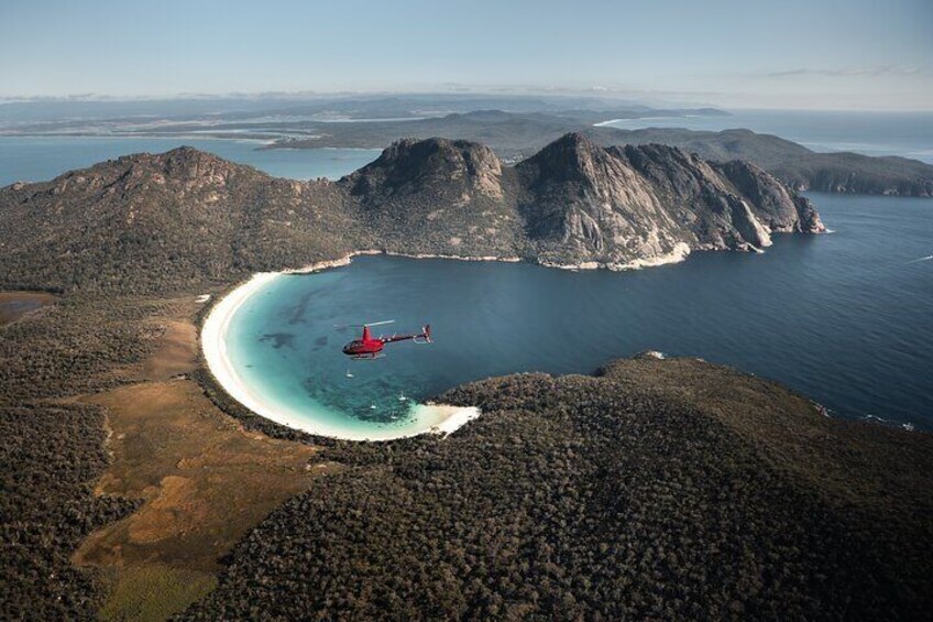 Helicopter over Wineglass Bay