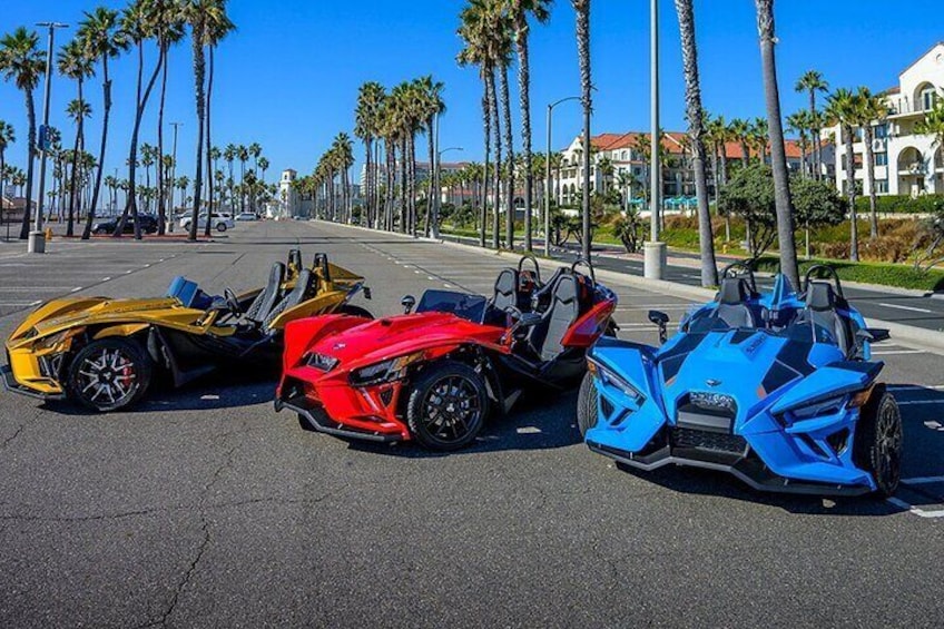 7 Magic Mountains Tour and Las Vegas sign on a Slingshot