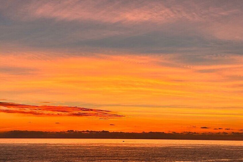 Painted sky over the sea