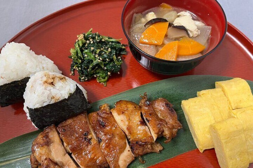 Menu1: Traditional Japanese daily meals: Chicken