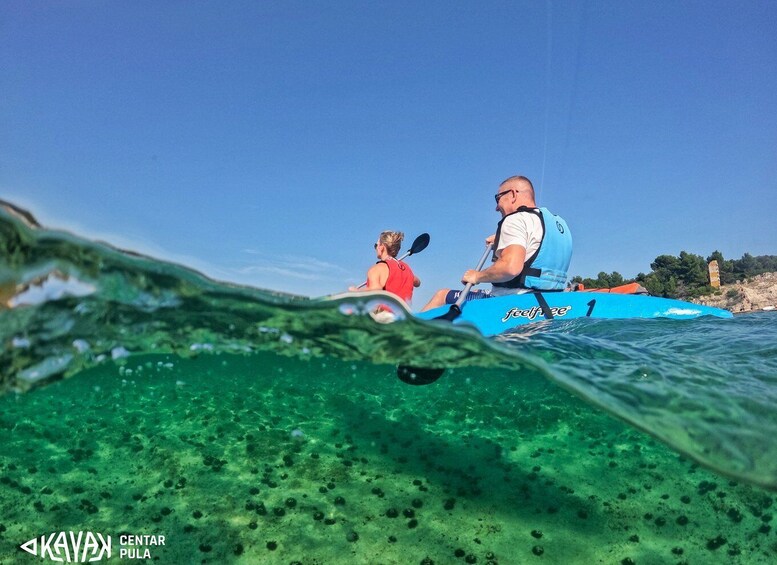 Picture 1 for Activity Pula: Islands, cliffs and cave, kayak tour with snorkeling