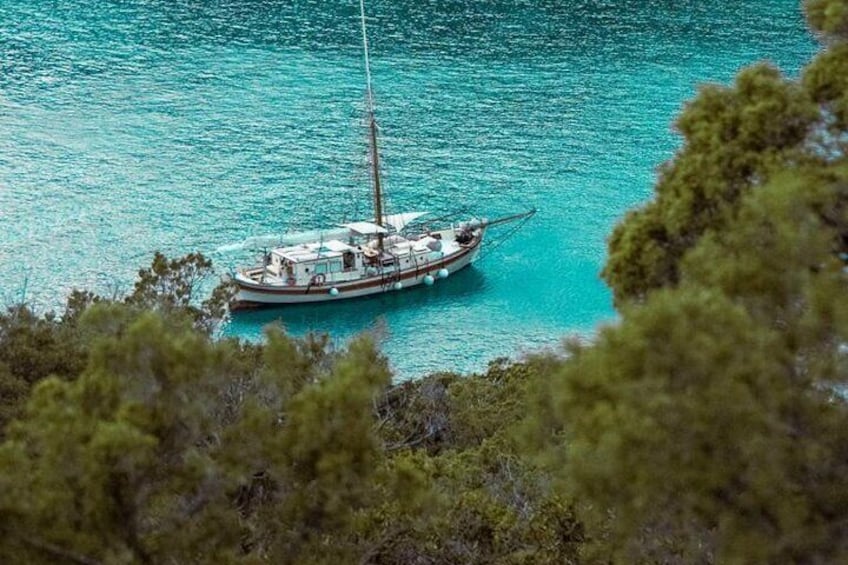 Corfu Sunset Cruise on a Traditional Wooden Sailing Yacht
