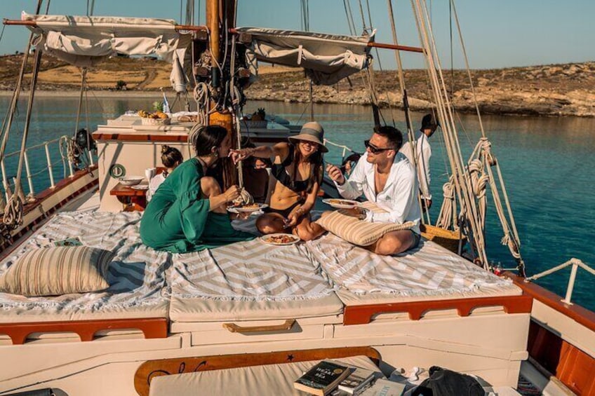 Corfu Sunset Cruise on a Traditional Wooden Sailing Yacht