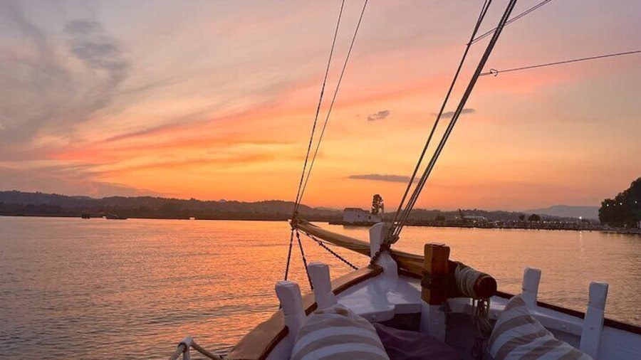 Corfu Sunset Cruise on a Traditional Wooden Sailing Yacht