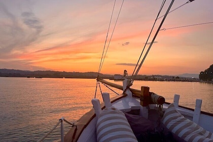 Corfu Sunset Cruise on a Traditional Wooden Sailing Yacht