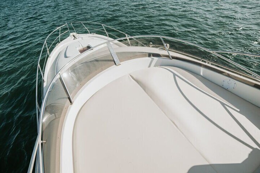 Sailing with sunset and swimming in the sea