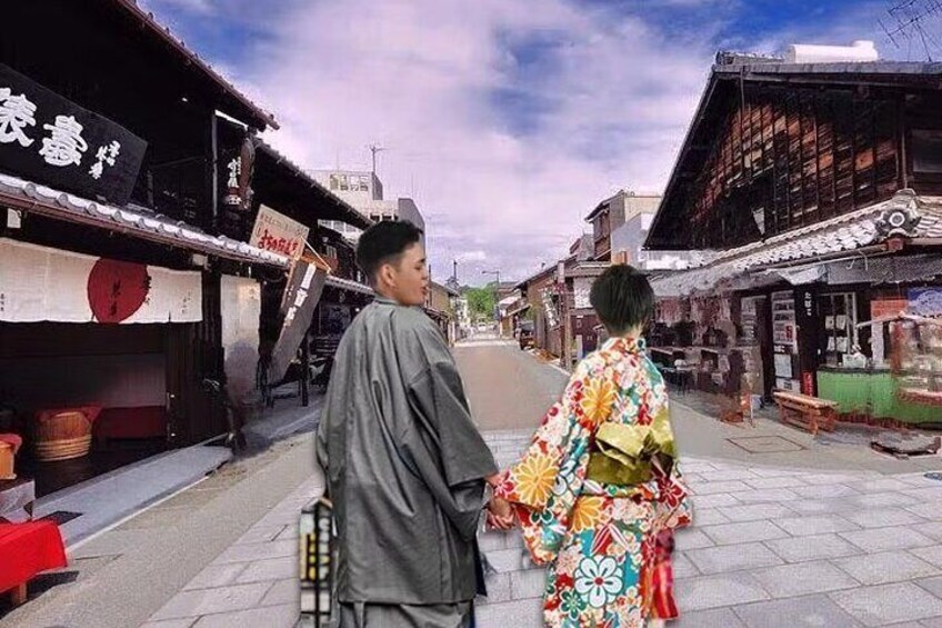 wear a kimono and stroll around