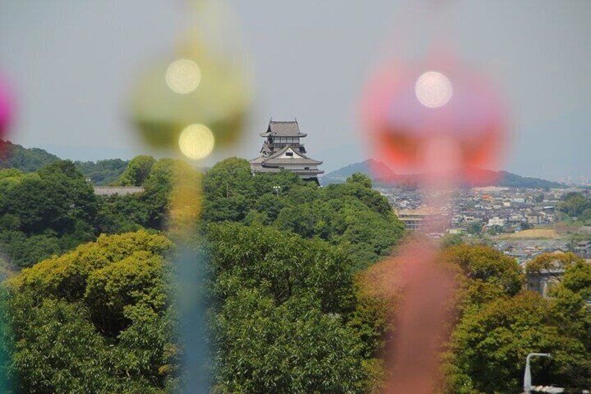 Awesome view of Inuyama castle from Sanko shrine