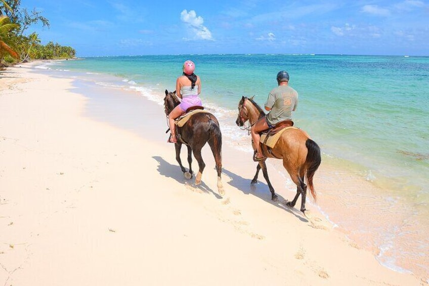 Shared horseback riding Punta Cana Beach