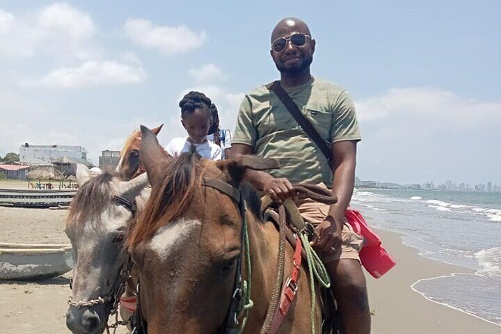 Tour of the beaches of Cartagena on horseback