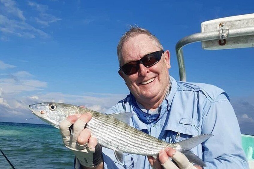 Bone fish caught while fly fishing