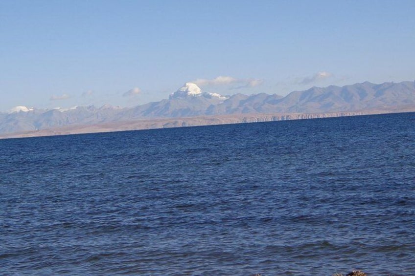 Mount Kailash across Manasarovar Lake