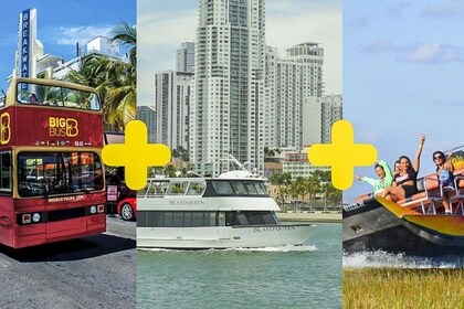 Miami Panoramic Bus Tour, Bayside Cruise and Everglades Experiences