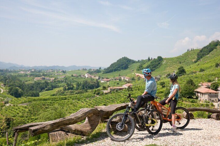 Tour among the UNESCO vineyards and Prosecco hills by e-bike