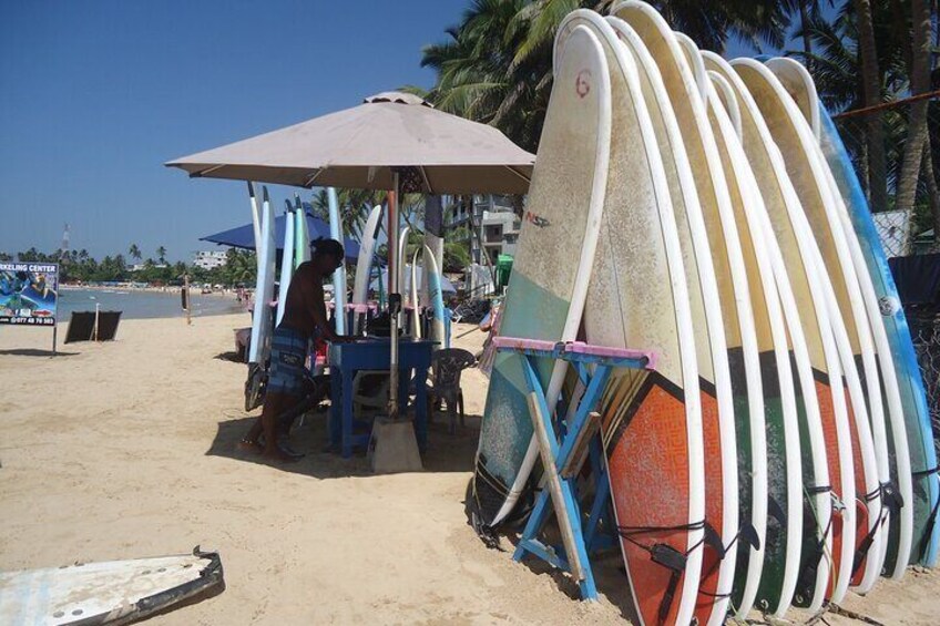 Sunny day at Mirissa beach