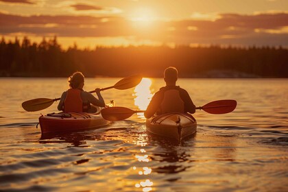 Rovaniemi: Mitternachtssonnen-Kanutour & Grillparty