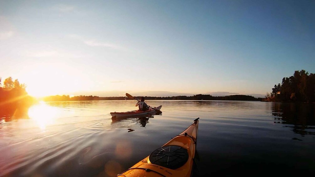 Picture 5 for Activity Rovaniemi: Midnight Sun Canoeing Tour & Barbeque