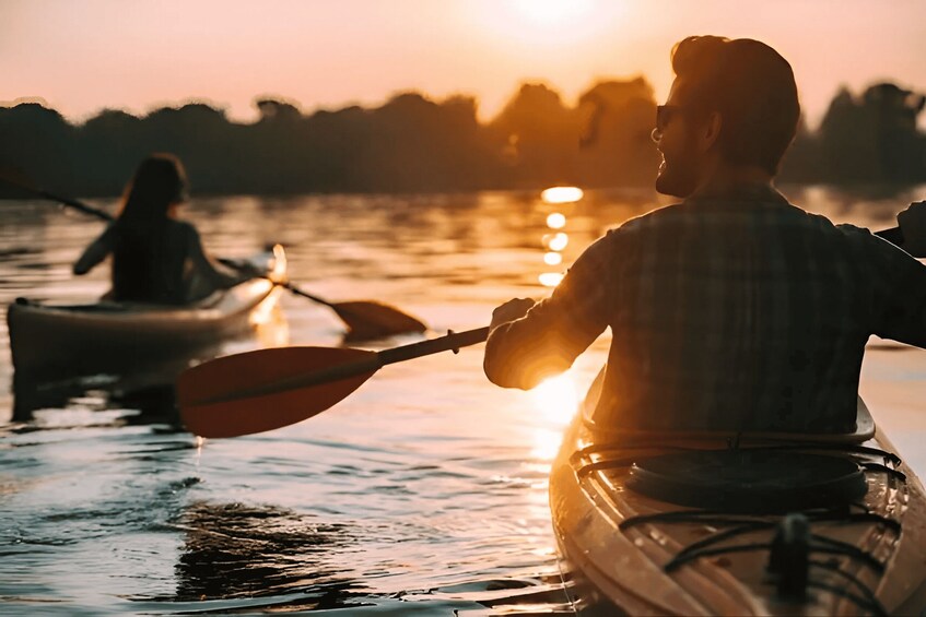 Picture 3 for Activity Rovaniemi: Midnight Sun Canoeing Tour & Barbeque