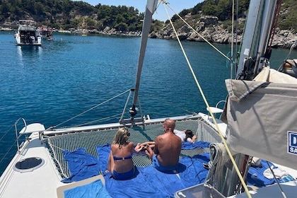 Rhodes: Half Day Sailing Catamaran Cruise with drinks