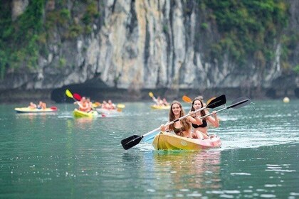 Luxury Day Cruise Visit Ha Long Bay: Caves, Kayak & Buffet Lunch