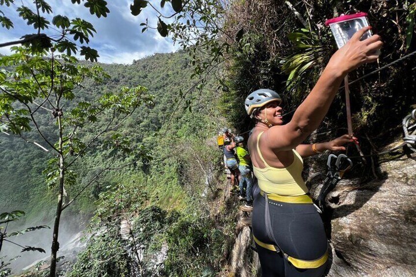 Zip-line, Climbing and hiking in the Salto del Buey waterfall