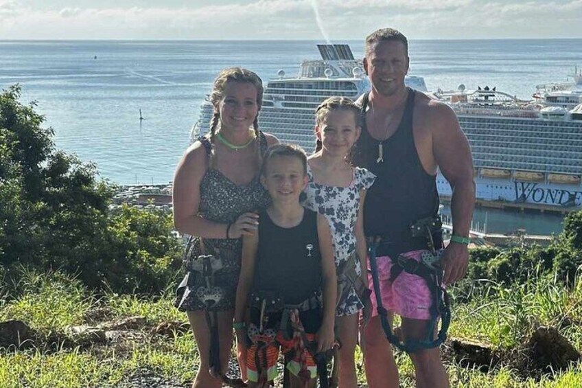 Roatan Jungle Top Zip Line Adventure with Monkey Sloth Sanctuary