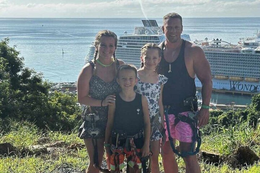 Roatan Jungle Top Zip Line Adventure with Monkey Sloth Sanctuary