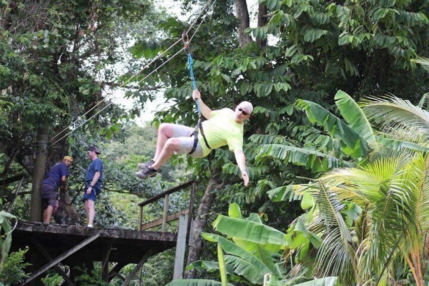 Roatan Super Man Zip Line and Wildlife Combo Tour