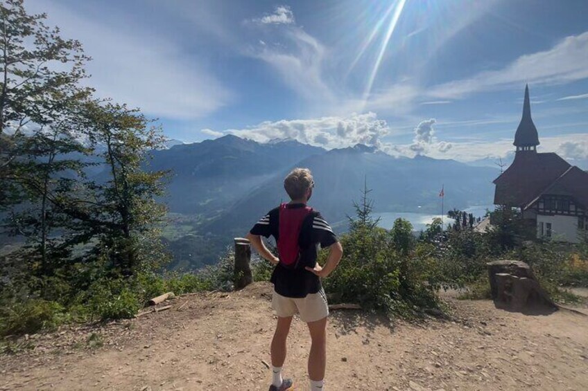 Interlaken Guided Hike to Harder Kulm with Swiss Triathlete