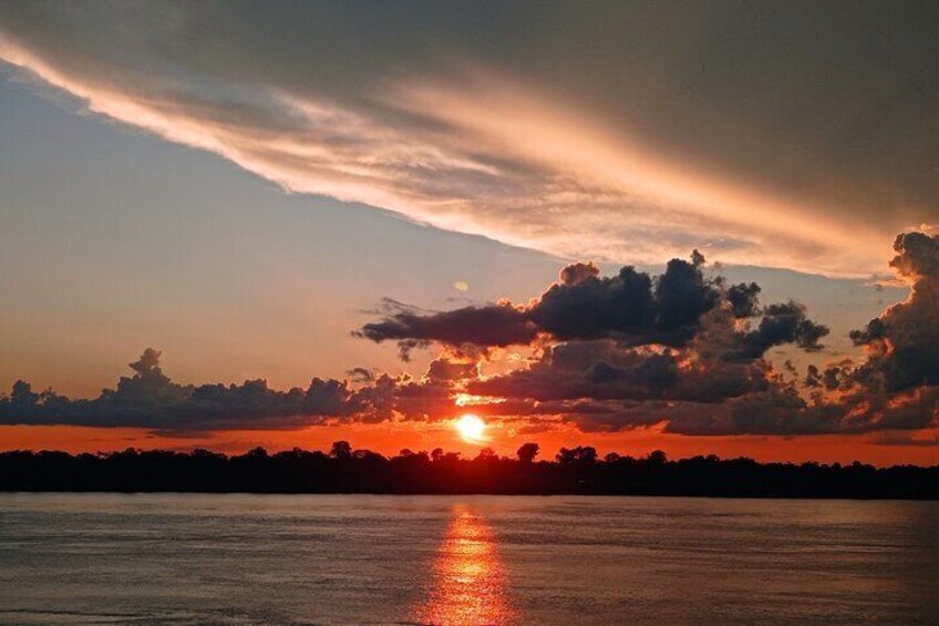 Amazon sunset - Amazon River in high waters.