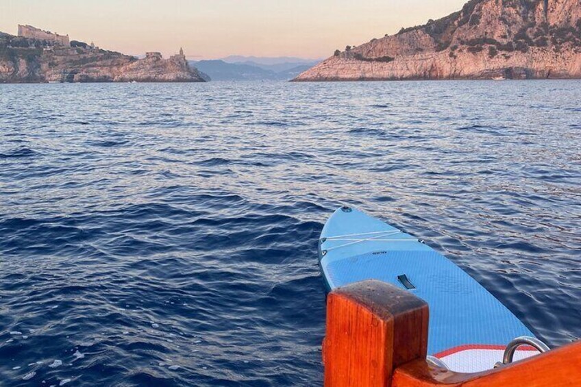 Chilling at sunset outside Portovenere