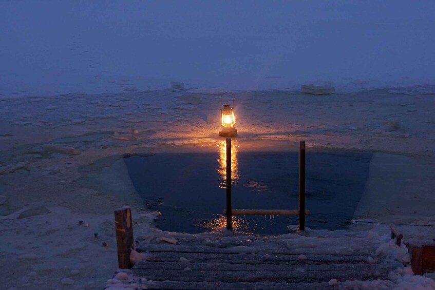 Picture 5 for Activity Rovaniemi: Traditional Sauna and Ice Swimming Experience