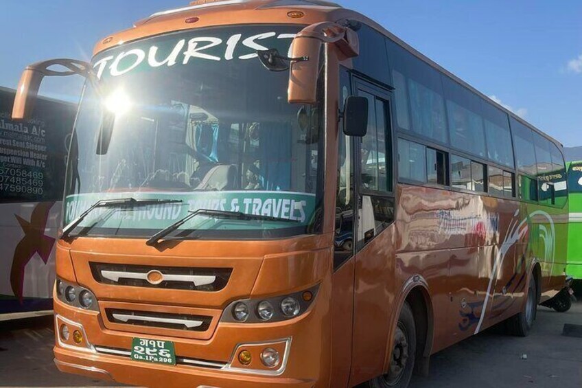 Kathmandu to Pokhara Sofa Seat Tourist Bus