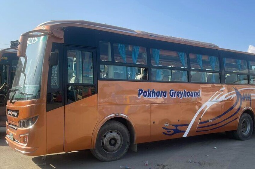 Kathmandu to Pokhara Sofa Seat Tourist Bus
