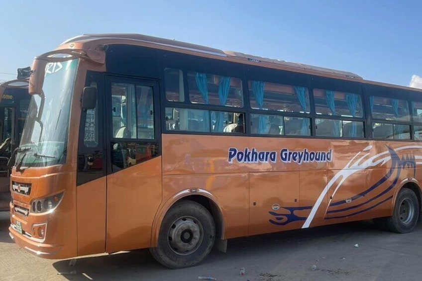 Kathmandu to Pokhara Sofa Seat Tourist Bus
