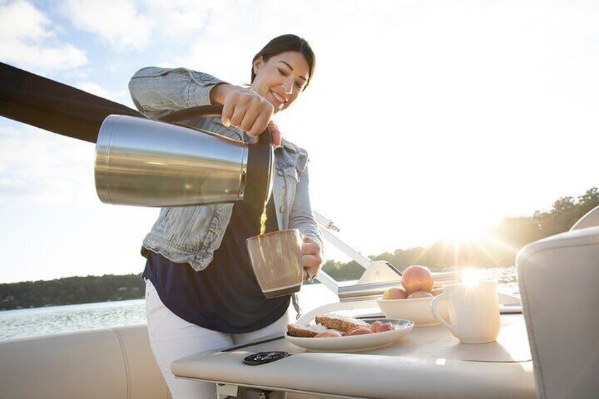 Morning Calm Lake Coffee and Boat Cruise on Lake St Clair