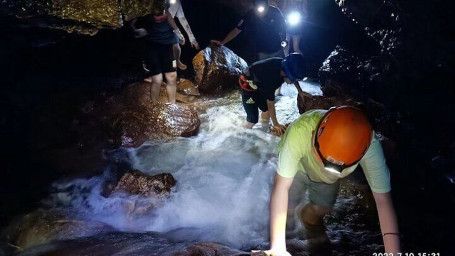 Yangshuo Water Moon Cave Exploration with Free Transportation