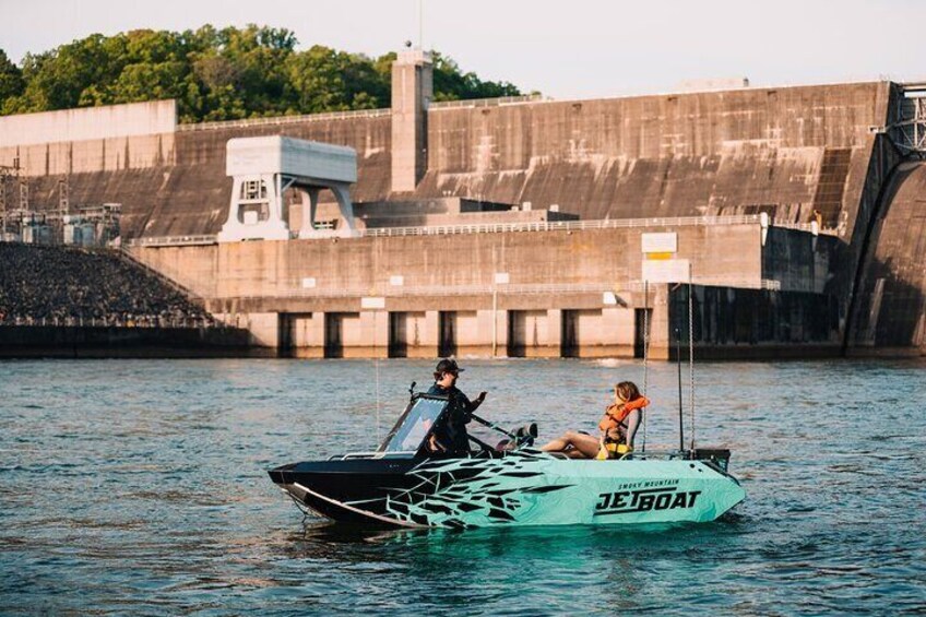 Jet Boat Adventure in the Smoky Mountains Dam Tour