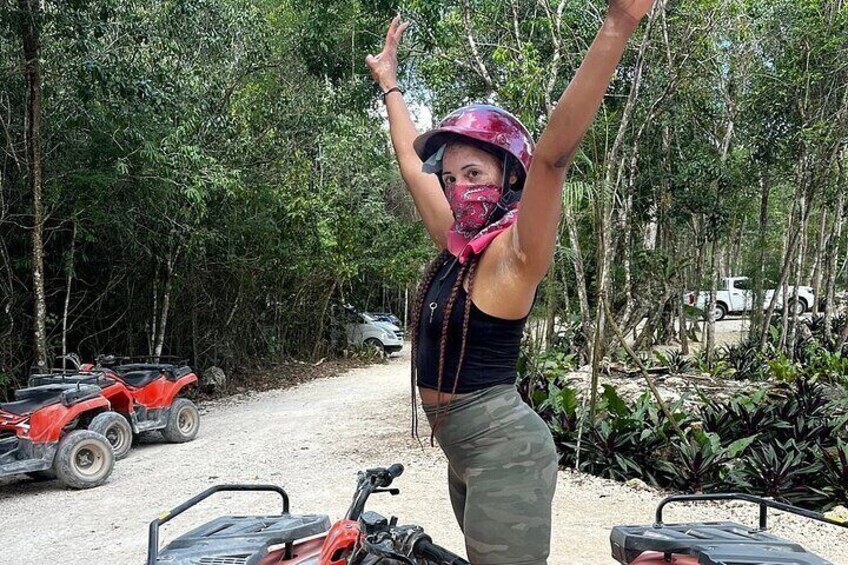 ATV Tour from Cancun and Puerto Morelos with Ziplines and Cenote.