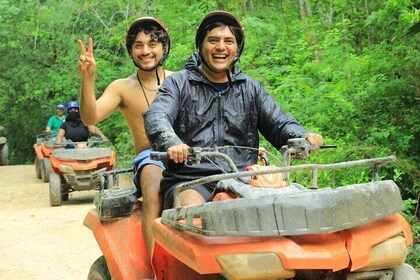 quad bike Tour from Cancun and Puerto Morelos with Ziplines and Cenote.