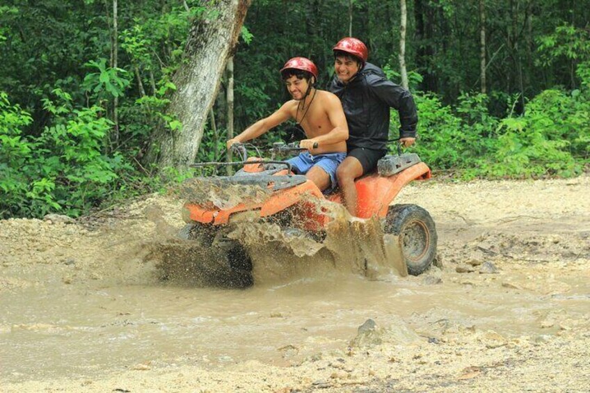 ATV Tour from Cancun and Puerto Morelos with Ziplines and Cenote.