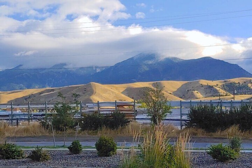 The Bridger Mountains as seen on the Bozeman Brewery Hop