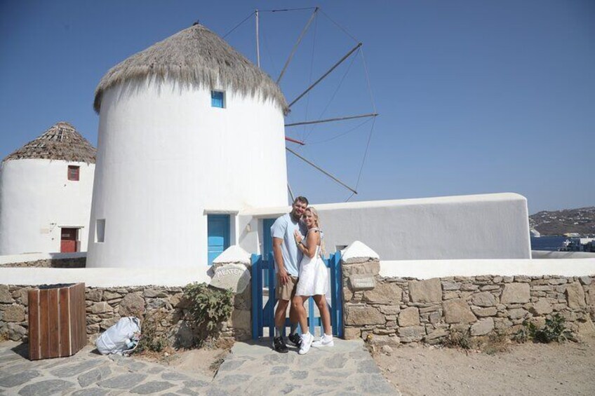 Photo Shoot at Wind Mills in Mykonos