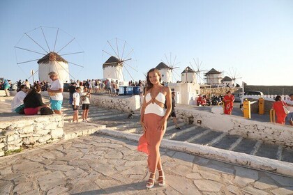 Photo Shoot at Wind Mills in Mykonos