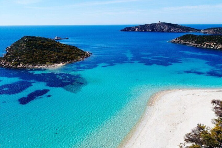 Tour of the Chia and Tuerredda beaches from Cagliari